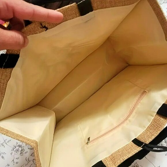 "It's the Black Excellence for Me" Tote Bag with Inner Pocket & Zipper Clutch (S - Picture 2 of 6